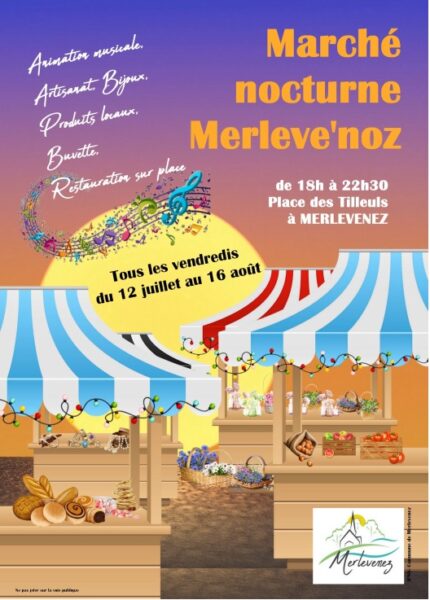 Affiche du marche semi-nocturne de Merlevenez